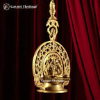 Goddess Gaja Lakshmi Wall Hanging Brass Lamp – Divine Elegance and Prosperity | Gayatri Heritage