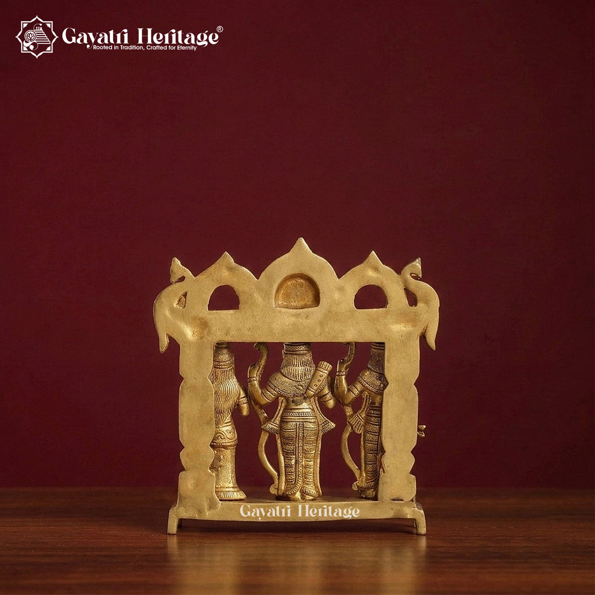 Brass Ram Darbar Statue – Divine Lord Rama Idol with Family | Gayatri Heritage