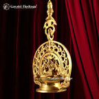 Goddess Gaja Lakshmi Wall Hanging Brass Lamp – Divine Elegance and Prosperity | Gayatri Heritage
