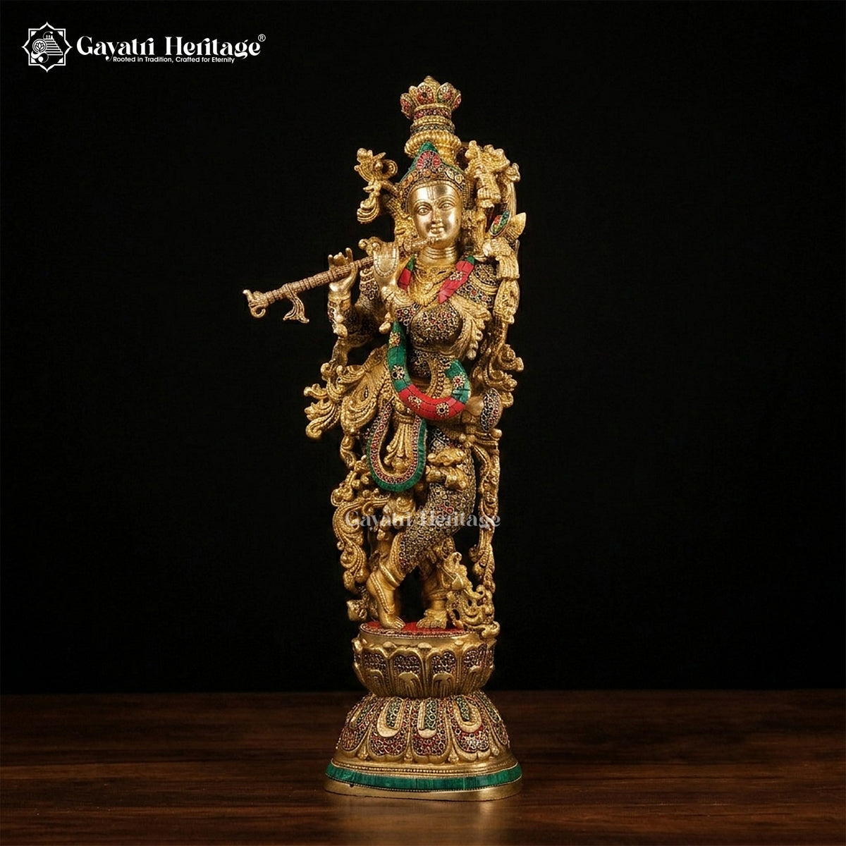 Brass Radha Krishna Statue – view 2 of 5