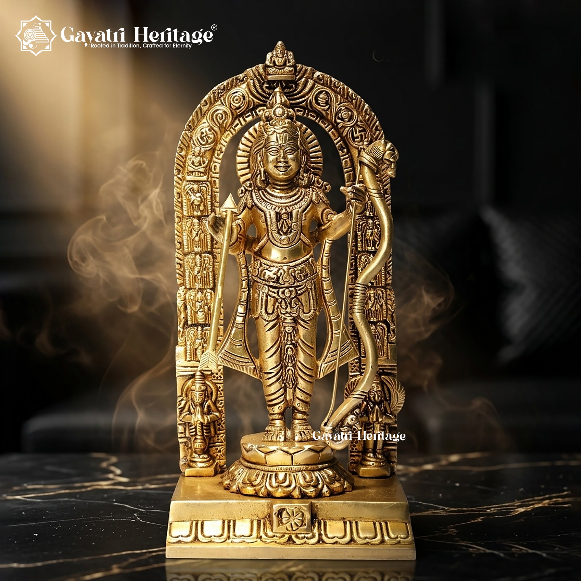 Brass Ram Lalla Statue – Sacred Divine Idol | Gayatri Heritage