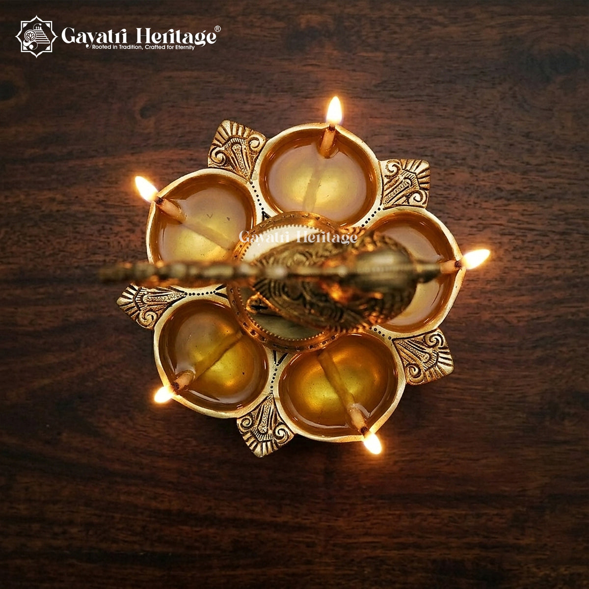 Brass Sparrow Design Diya – Exquisite Handcrafted Lighting Décor | Gayatri Heritage