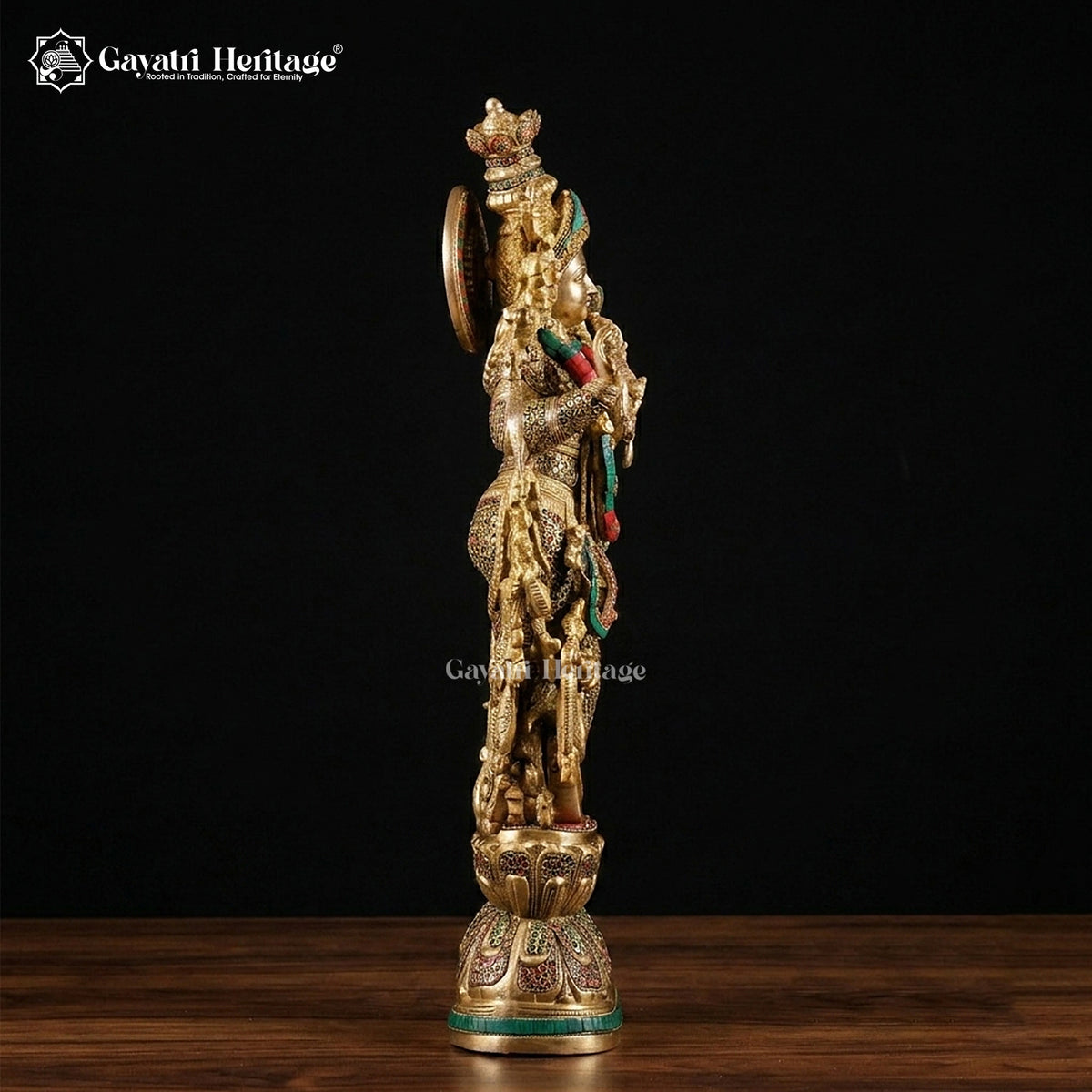 Brass Radha Krishna Statue – view 4 of 5