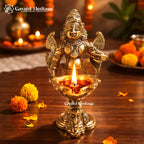 Brass Garud Diya – Auspicious Vahana Oil Lamp | Gayatri Heritage
