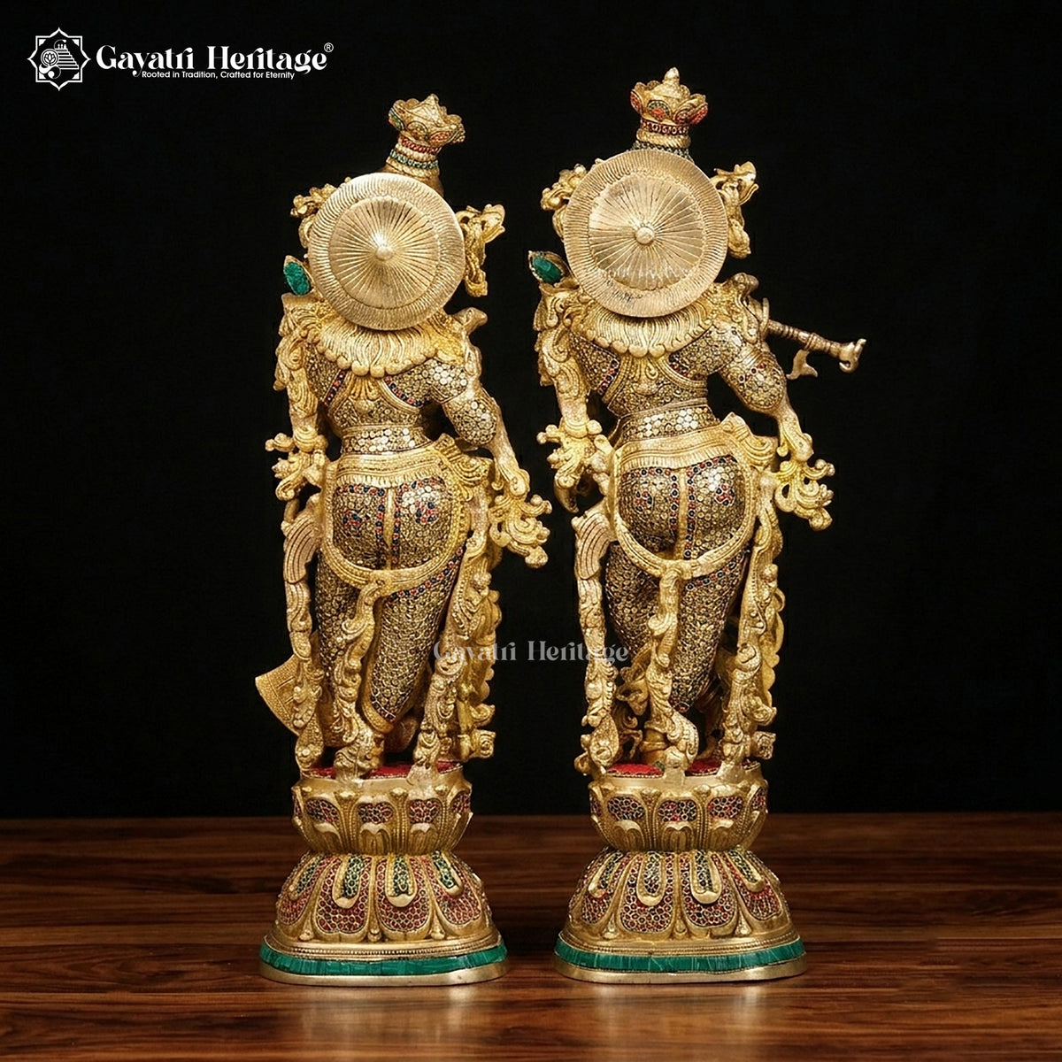 Brass Radha Krishna Statue – view 5 of 5