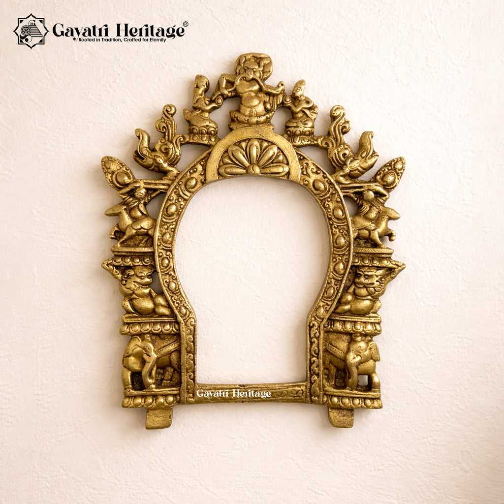 Brass Frame Arch/Prabhavali – Divine Symbol of Blessings | Gayatri Heritage