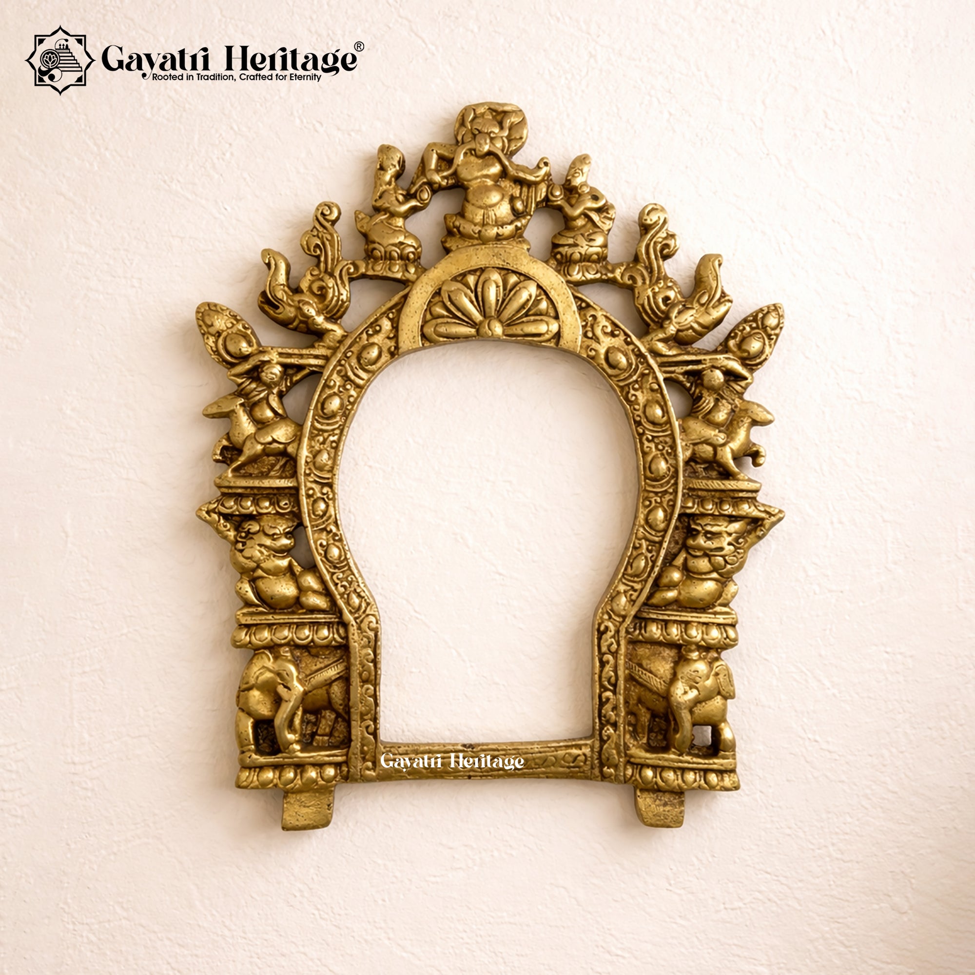 Brass Frame Arch/Prabhavali – Divine Symbol of Blessings | Gayatri Heritage
