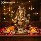 Brass Ganesh in Turban Design – Royal Elephant God Idol