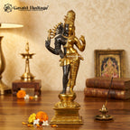 Brass Ardhanarishwara – South Indian Style Divine Idol | Gayatri Heritage