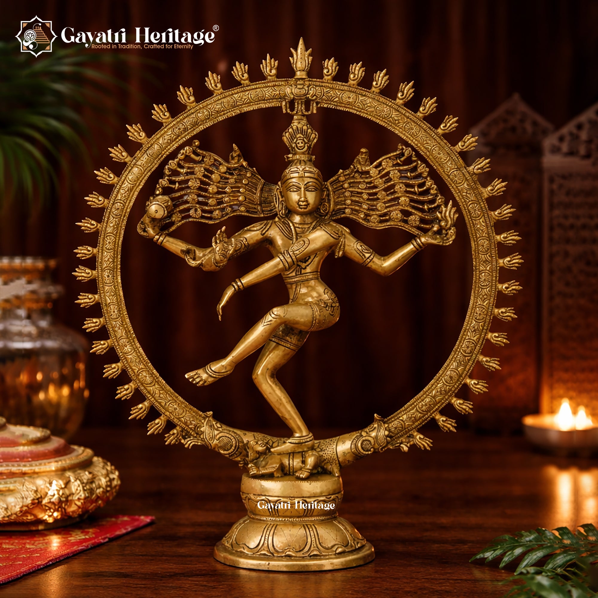 Brass Natrajan Statue – Iconic Dancing Shiva | Gayatri Heritage