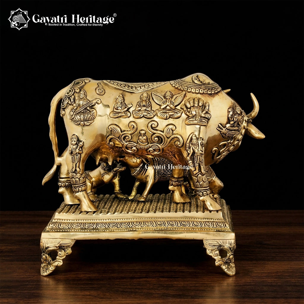 Brass Cow and Calf – view 3 of 3