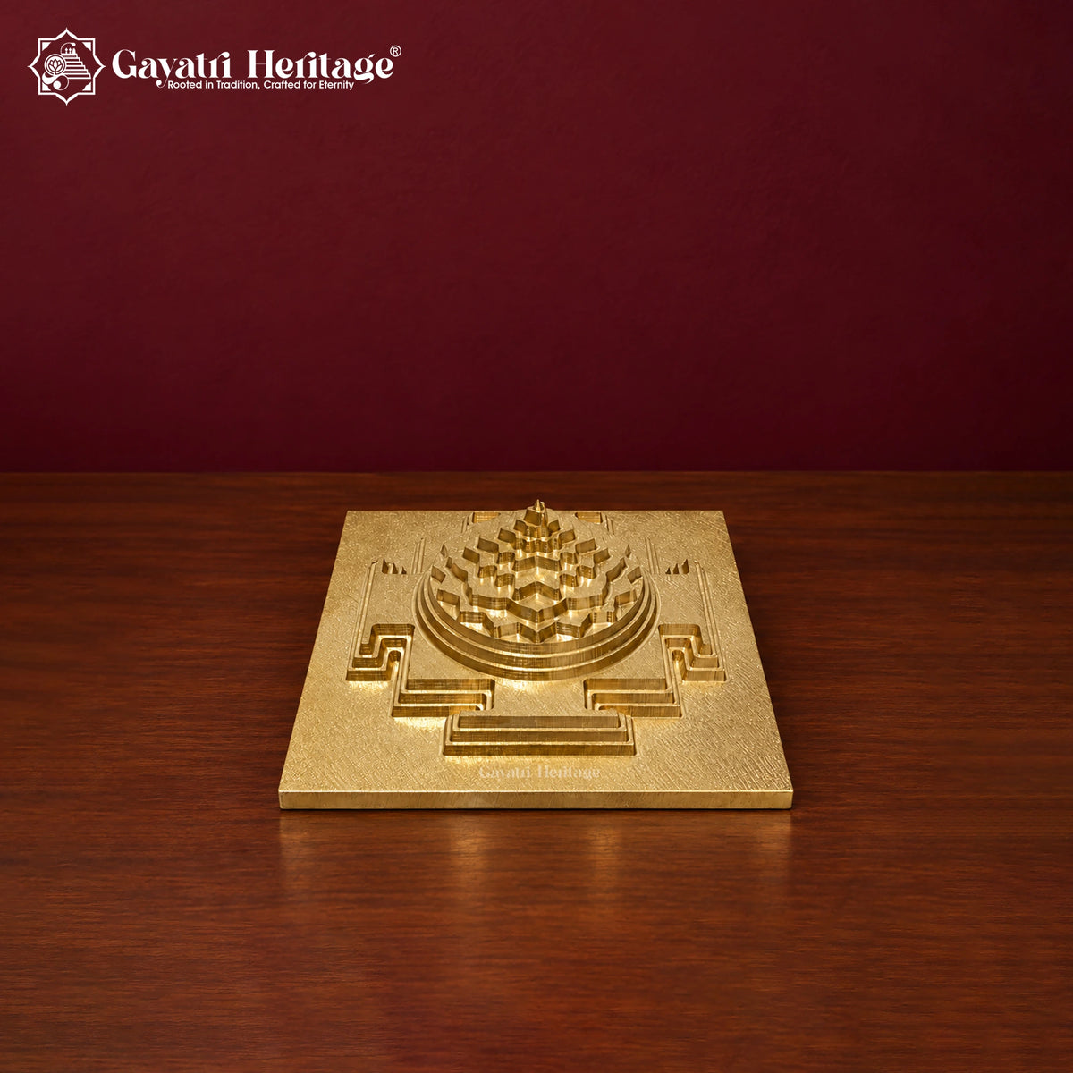 Sacred Brass Shree Yantra 3D Model | Meru Design Shri Yantra | Home Temple & Vastu Decor | Spiritual Gift