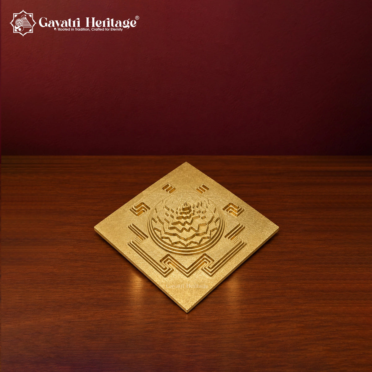 Sacred Brass Shree Yantra 3D Model | Meru Design Shri Yantra | Home Temple & Vastu Decor | Spiritual Gift