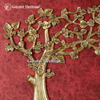 Beautiful Brass Kalpvriksha Wall Hanging – A Timeless Symbol of Growth and Harmony | Gayatri Heritage - Gayatri Heritage