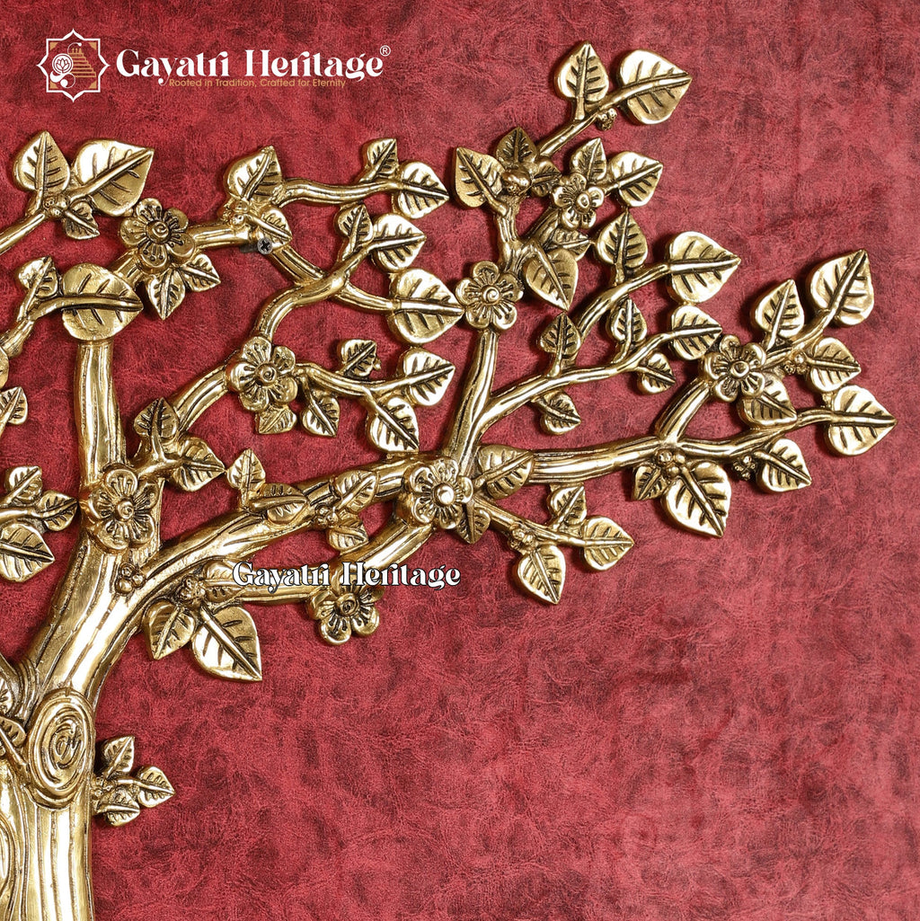 Beautiful Brass Kalpvriksha Wall Hanging – A Timeless Symbol of Growth and Harmony | Gayatri Heritage - Gayatri Heritage
