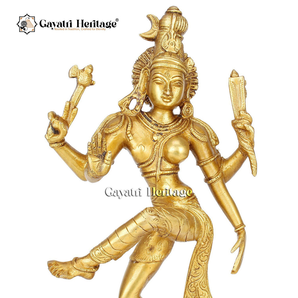 Brass Ardhanarishvara Sculpture – Divine Symbol of Unity | Gayatri Heritage - Gayatri Heritage