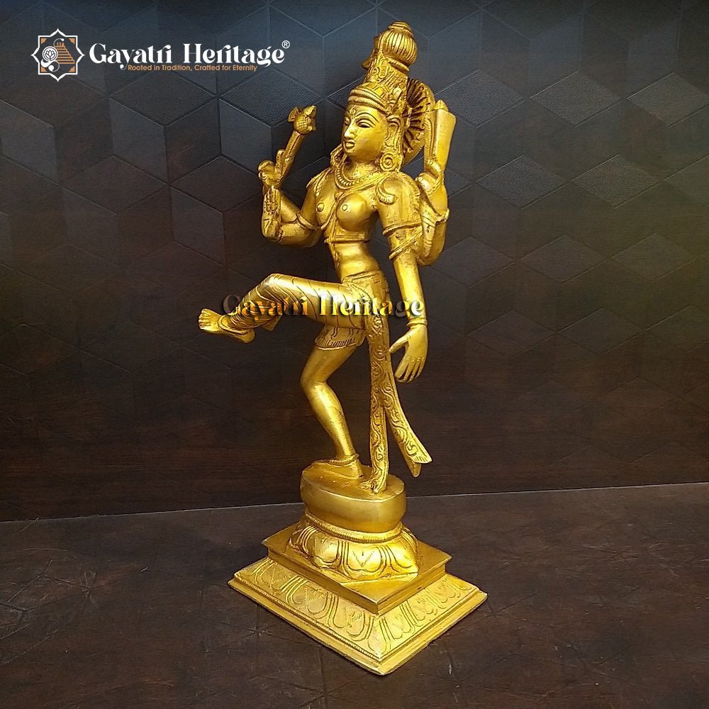Brass Ardhanarishvara Sculpture – Divine Symbol of Unity | Gayatri Heritage - Gayatri Heritage