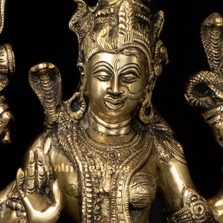 Brass Ardhanarishvara Statue – Divine Representation of Duality | Gayatri Heritage - Gayatri Heritage