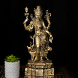 Brass Ardhanarishvara Statue – Divine Representation of Duality | Gayatri Heritage - Gayatri Heritage