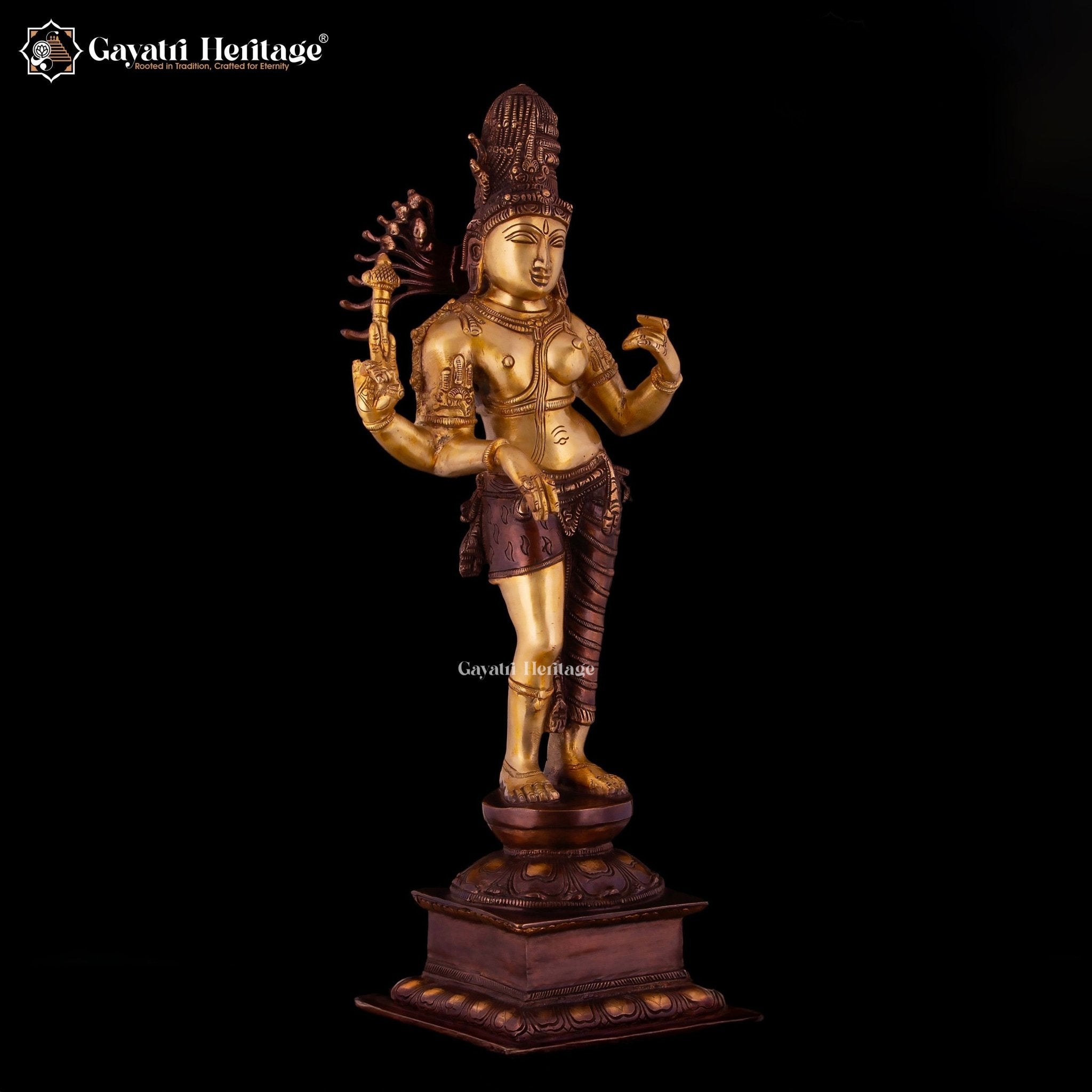 Brass Ardhanarishwar Statue – Symbol of Divine Unity | Gayatri Heritage - Gayatri Heritage