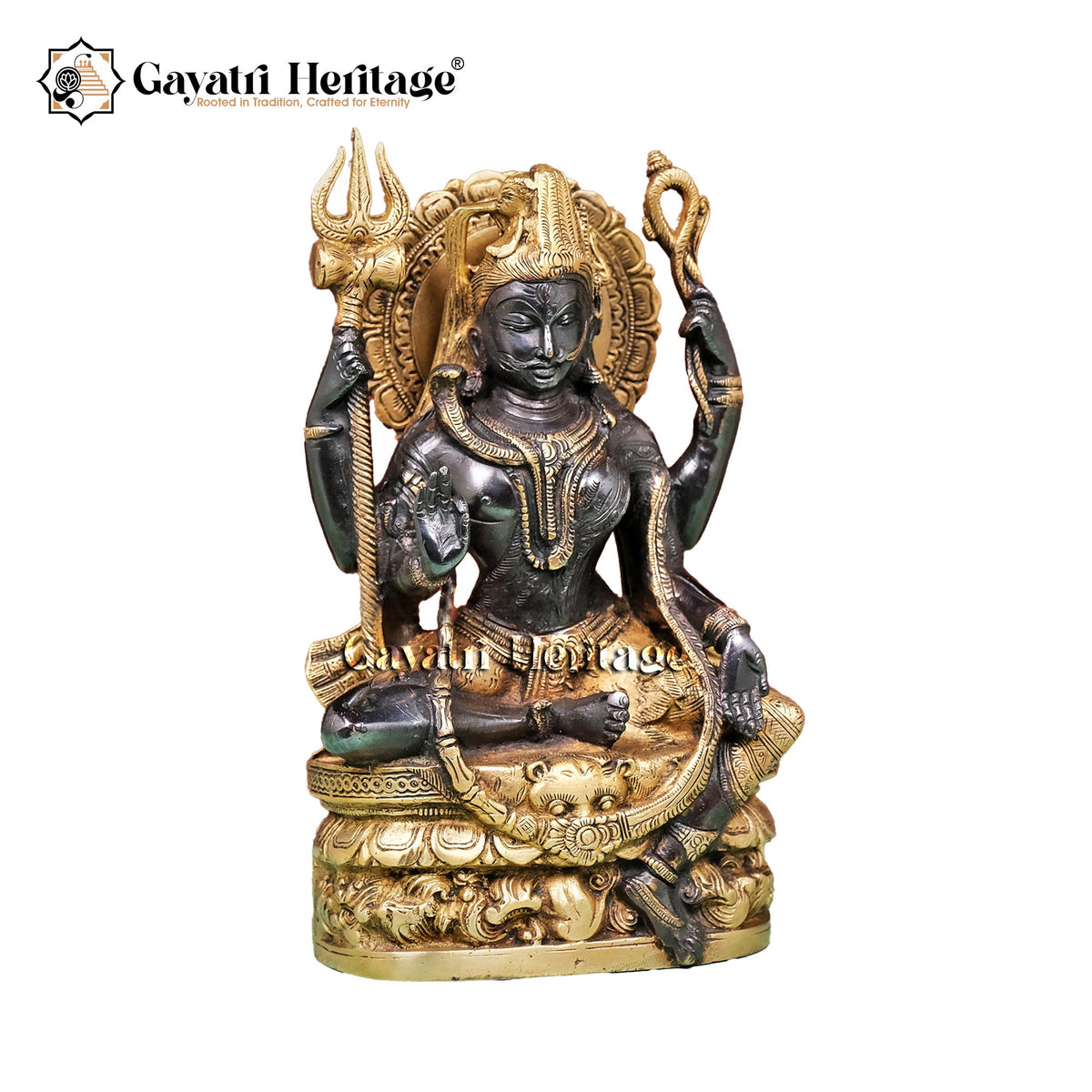 Brass Ardhnareshwara Statue – Divine Fusion of Masculine and Feminine Energies | Gayatri Heritage - Gayatri Heritage