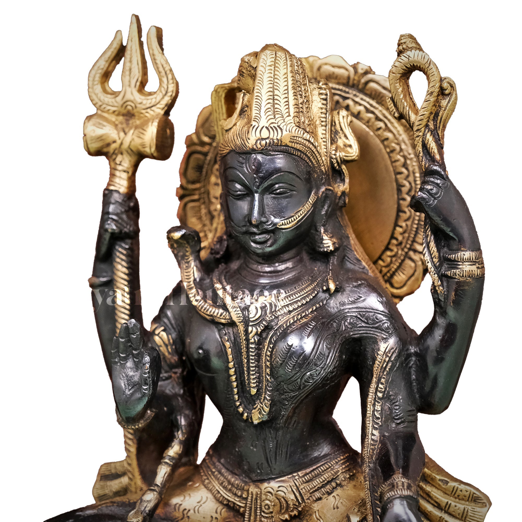 Brass Ardhnareshwara Statue – Divine Fusion of Masculine and Feminine Energies | Gayatri Heritage - Gayatri Heritage