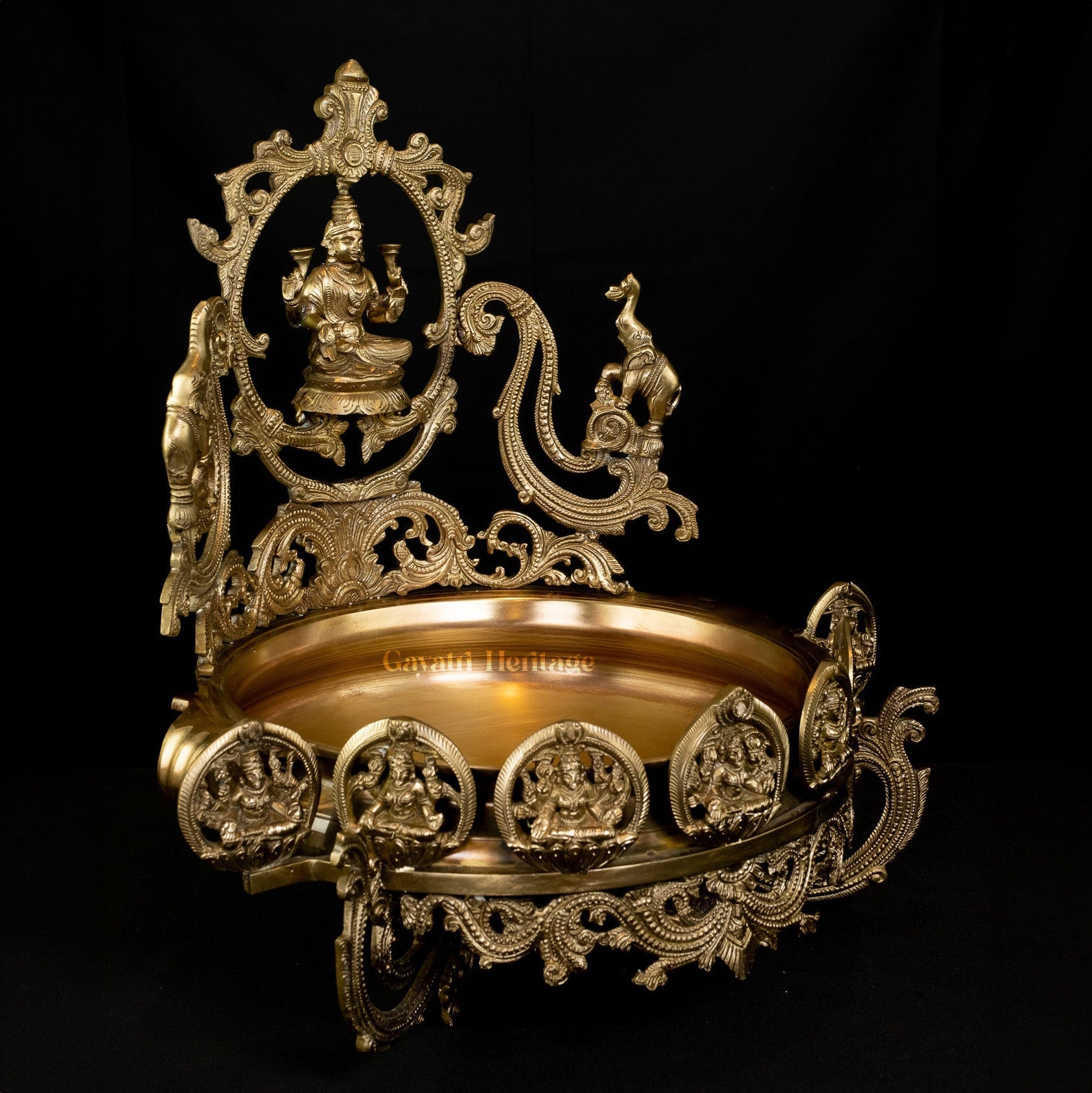 Brass Ashta Lakshmi Urli – Divine Blessings of Wealth and Prosperity | Gayatri Heritage - Gayatri Heritage