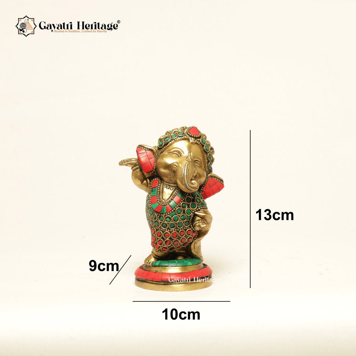Brass Baby Dancing Ganesha – Symbol of Joy and New Beginnings | Gayatri Heritage - Gayatri Heritage