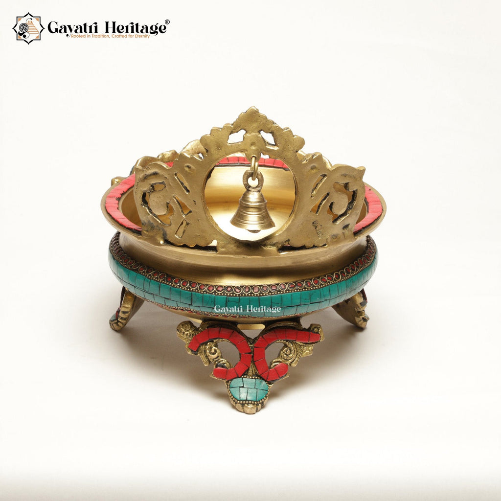 Brass Bell Urli/Bowl Showpiece – Elegant Décor for Divine Ambiance | Gayatri Heritage - Gayatri Heritage