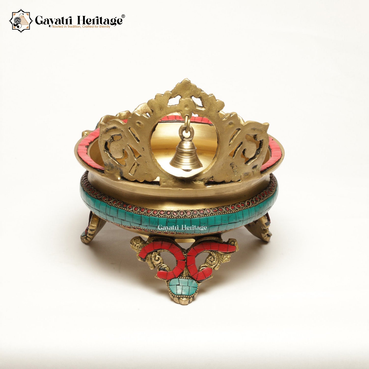 Brass Bell Urli/Bowl Showpiece – Elegant Décor for Divine Ambiance | Gayatri Heritage - Gayatri Heritage