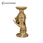 Brass Buddha Candle Stand – Illuminating Peace and Tranquility | Gayatri Heritage - Gayatri Heritage