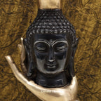 Brass Buddha Candle Stand in Black Finish – Elegant Serenity and Calming Light | Gayatri Heritage - Gayatri Heritage