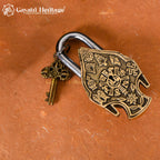 Brass Buddha Door Lock – Divine Protection and Tranquility | Gayatri Heritage - Gayatri Heritage