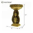 Brass Buddha Head Urli Showpiece – Symbol of Serenity and Enlightenment | Gayatri Heritage - Gayatri Heritage