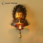Brass Buddha Wall Hanging – Embodiment of Calm and Spirituality | Gayatri Heritage - Gayatri Heritage