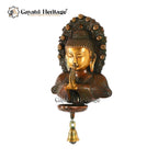 Brass Buddha Wall Hanging – Embodiment of Calm and Spirituality | Gayatri Heritage - Gayatri Heritage