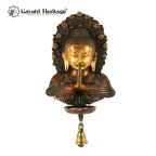 Brass Buddha Wall Hanging – Embodiment of Calm and Spirituality | Gayatri Heritage - Gayatri Heritage