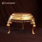 Brass Chowki with Hanging Ghungroo – Traditional Elegance and Musical Charm | Gayatri Heritage - Gayatri Heritage