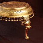Brass Chowki with Hanging Ghungroo – Traditional Elegance and Musical Charm | Gayatri Heritage - Gayatri Heritage