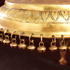 Brass Chowki with Hanging Ghungroo – Traditional Elegance and Musical Charm | Gayatri Heritage - Gayatri Heritage