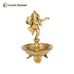 Brass Dancing Ganesha Diya – Divine Light and Dance of Joy | Gayatri Heritage - Gayatri Heritage