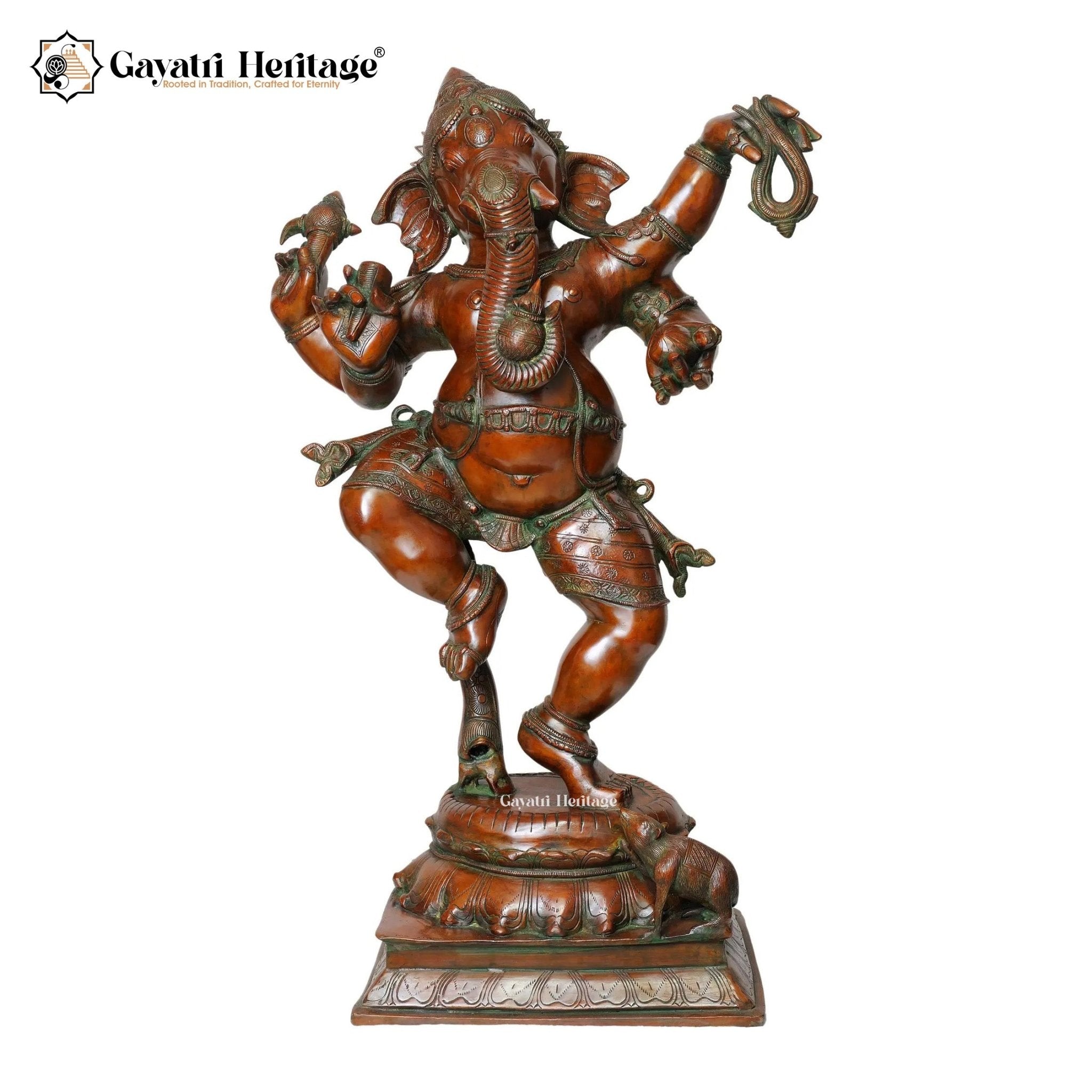 Brass Dancing Ganesha – Symbol of Joy, Abundance, and Spiritual Dance | Gayatri Heritage - Gayatri Heritage