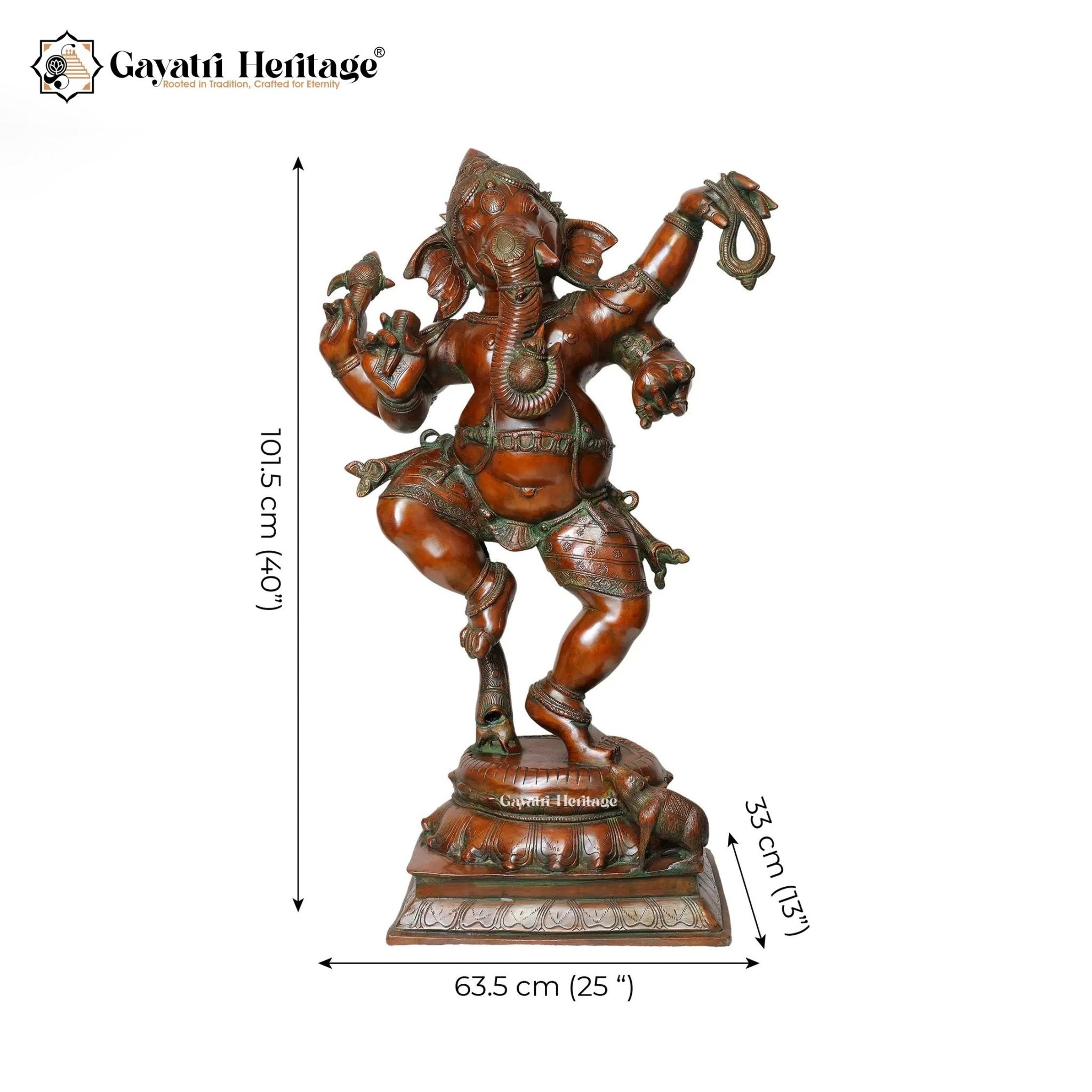 Brass Dancing Ganesha – Symbol of Joy, Abundance, and Spiritual Dance | Gayatri Heritage - Gayatri Heritage