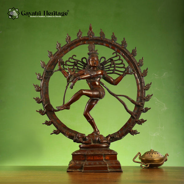Brass Dancing Natraj Sculpture – Divine Dance of Creation and Destruction | Gayatri Heritage - Gayatri Heritage