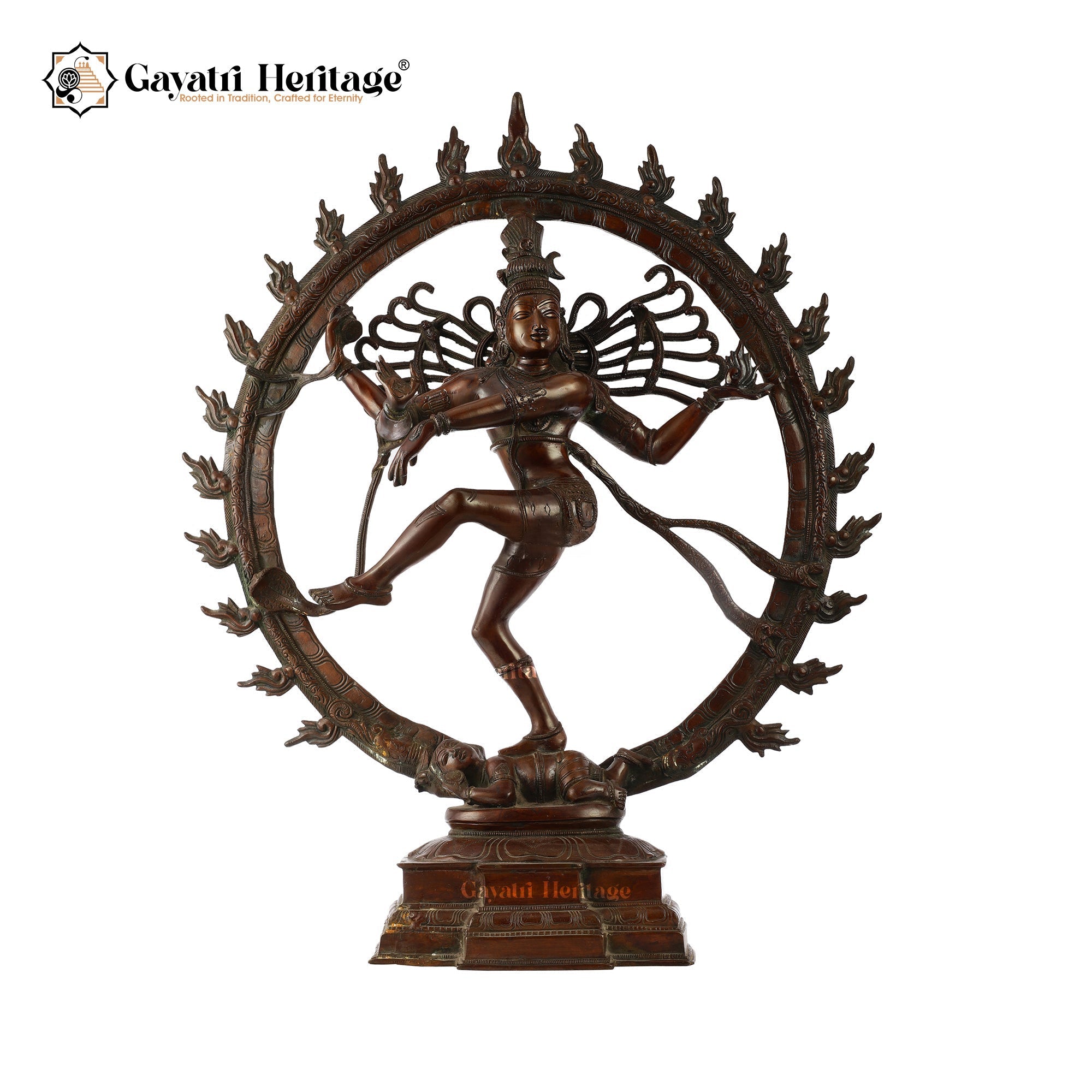 Brass Dancing Natraj Sculpture – Divine Dance of Creation and Destruction | Gayatri Heritage - Gayatri Heritage