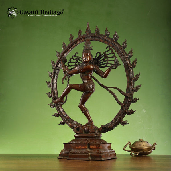 Brass Dancing Natraj Sculpture – Divine Dance of Creation and Destruction | Gayatri Heritage - Gayatri Heritage