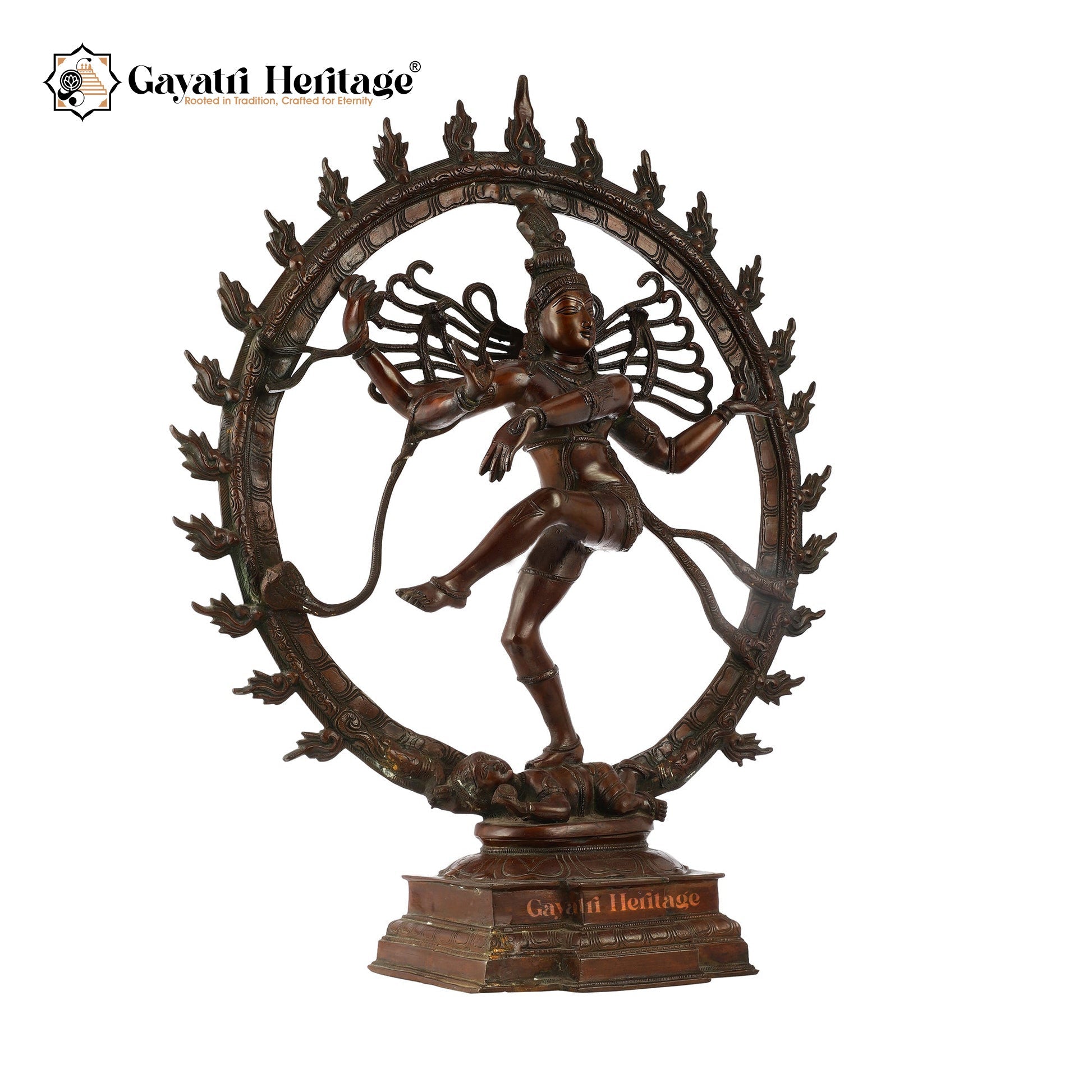 Brass Dancing Natraj Sculpture – Divine Dance of Creation and Destruction | Gayatri Heritage - Gayatri Heritage