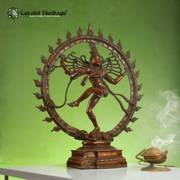 Brass Dancing Natraj Sculpture – Divine Dance of Creation and Destruction | Gayatri Heritage - Gayatri Heritage