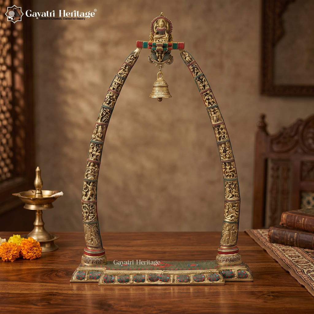 Brass Arch with Base – Elegant Decorative Sculpture
