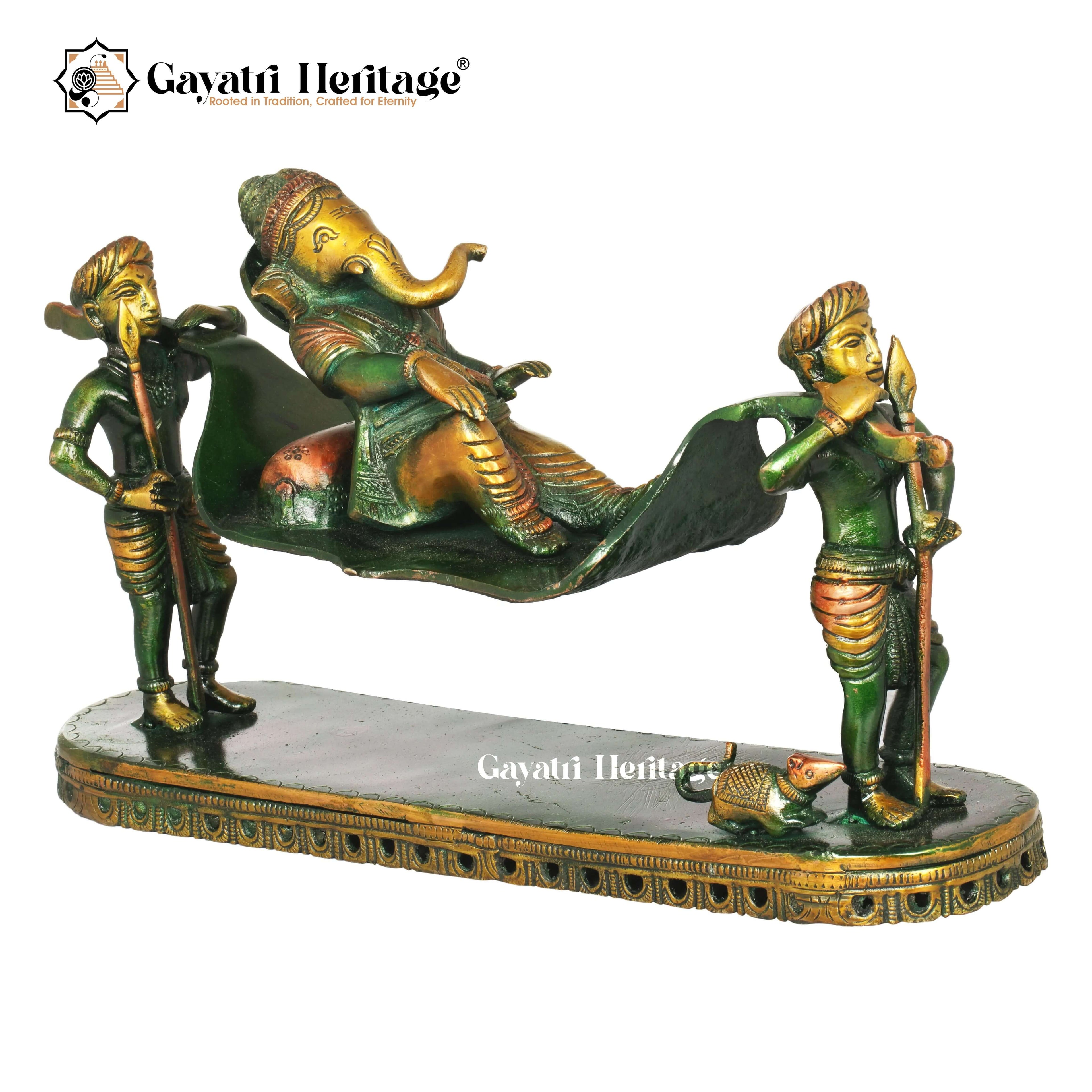 Brass Palki Ganesh – Traditional Ganesha Design | Gayatri Heritage